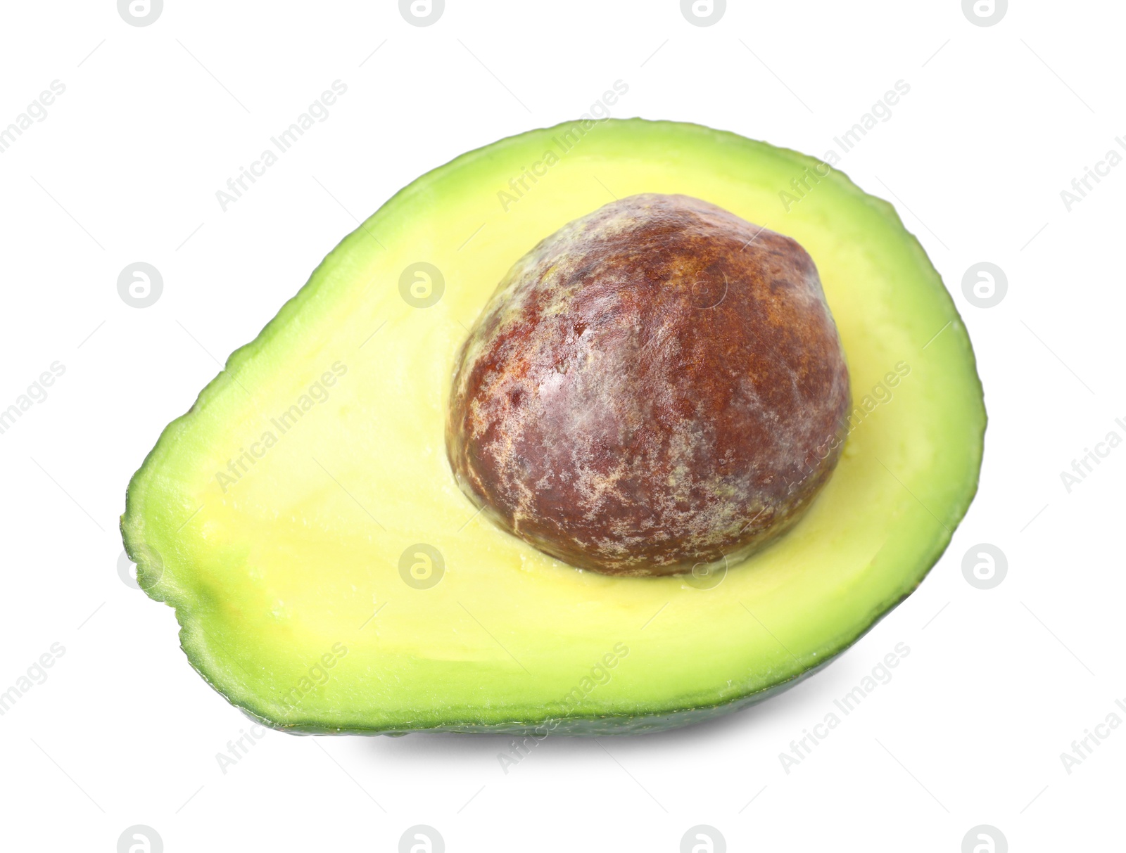 Photo of Half of ripe avocado isolated on white