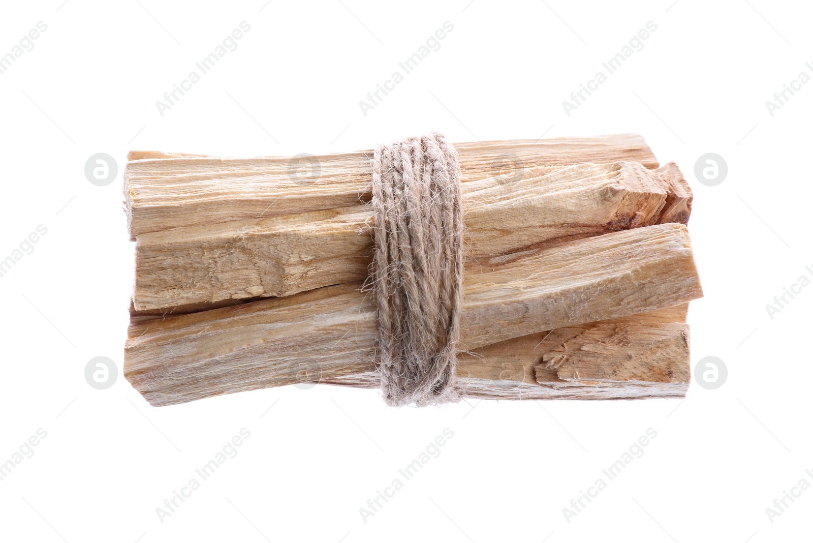 Photo of Bunch of palo santo sticks on white background