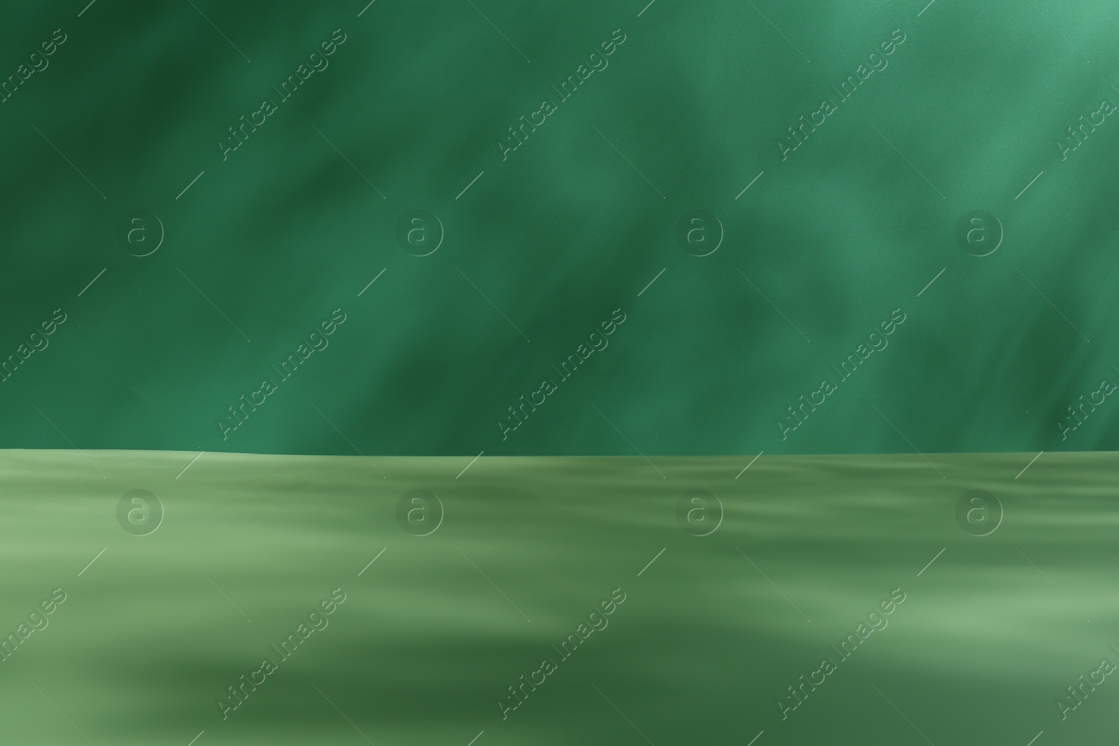 Photo of Light and shadows falling on green background