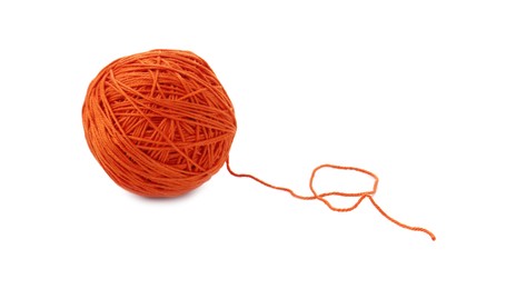 Photo of One ball of yarn isolated on white