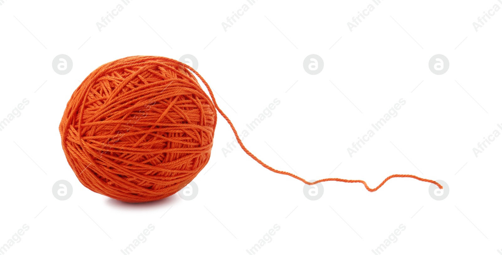 Photo of One ball of yarn isolated on white