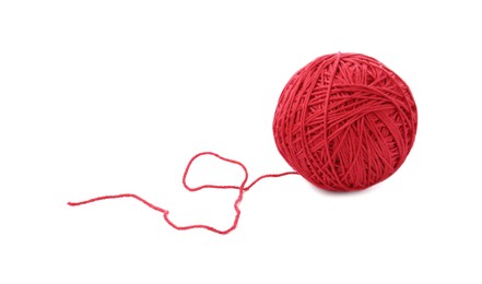 Photo of One ball of yarn isolated on white