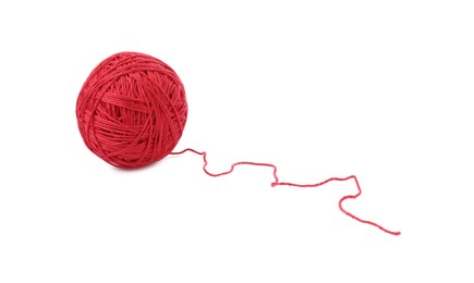 Photo of One ball of yarn isolated on white