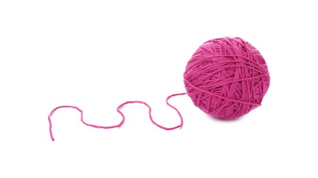 Photo of One ball of yarn isolated on white