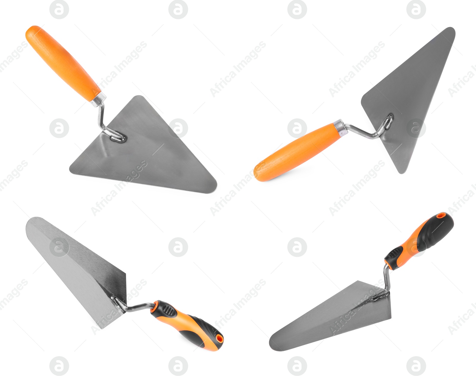 Image of Trowels isolated on white, set. Construction tool