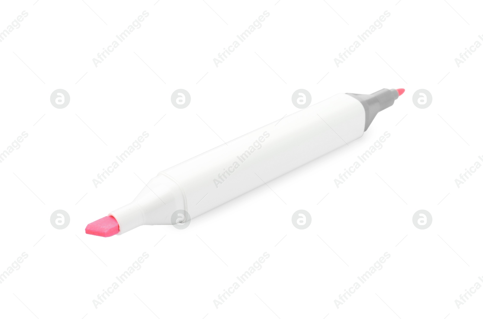 Photo of One double-sided marker pen on white background