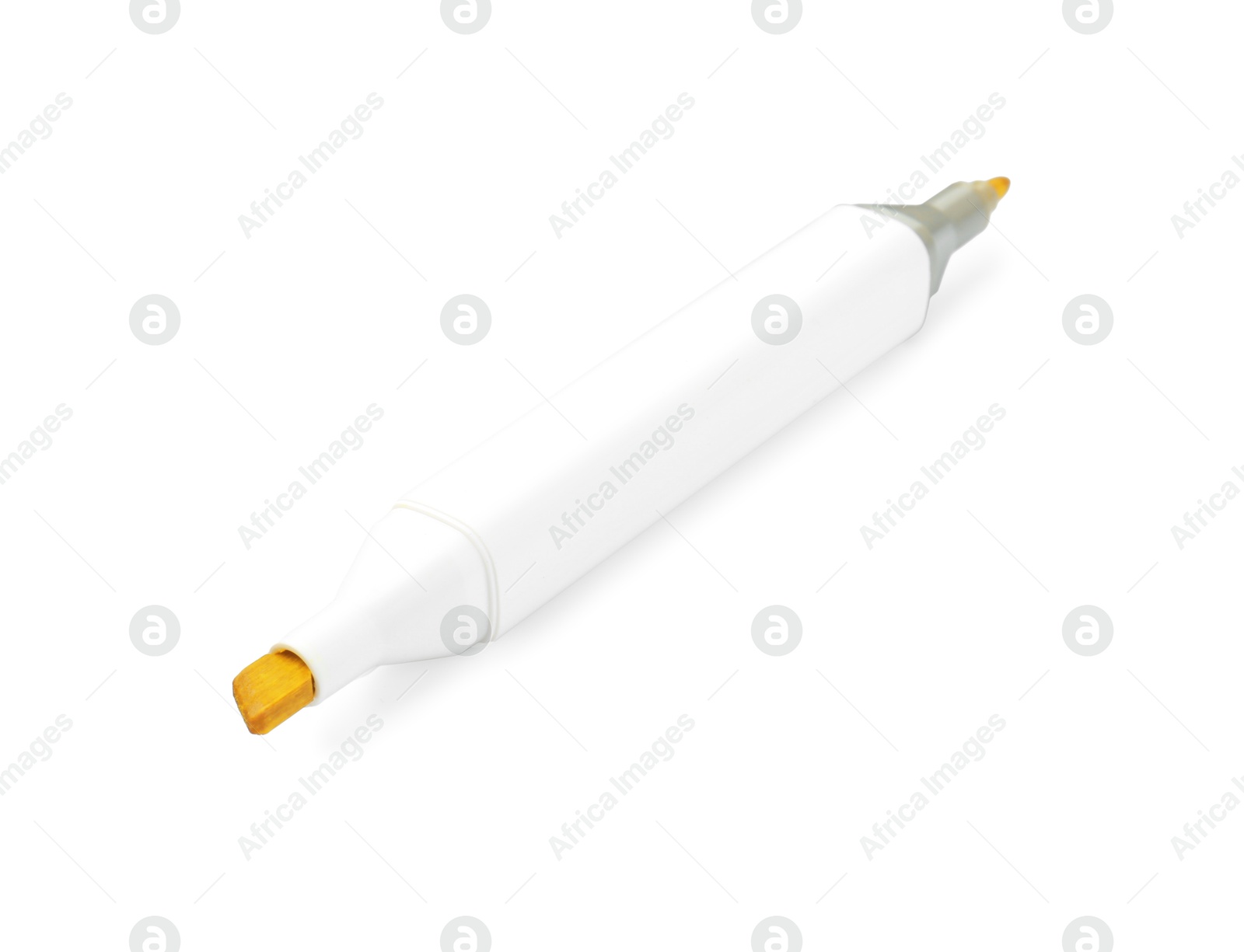 Photo of One double-sided marker pen on white background