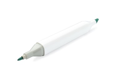 Photo of One double-sided marker pen on white background