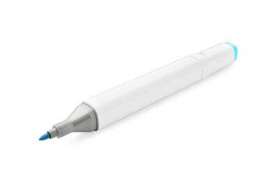 Photo of One double-sided marker pen on white background