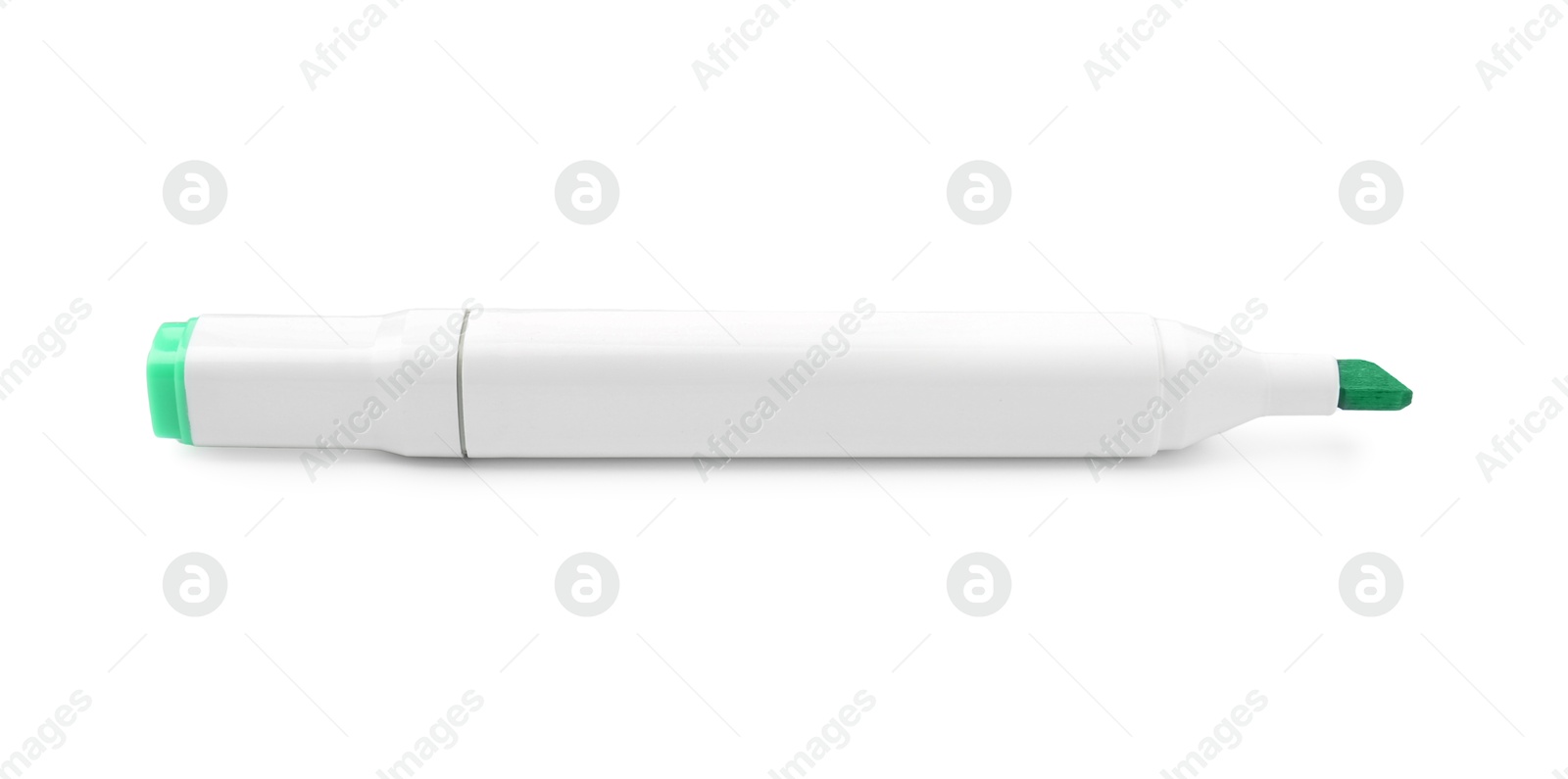 Photo of One double-sided marker pen on white background