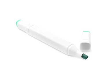 Photo of One double-sided marker pen on white background