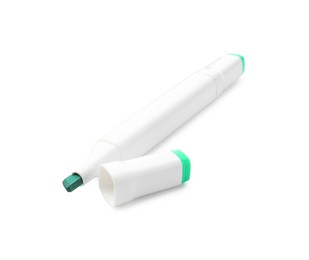 Photo of One double-sided marker pen on white background