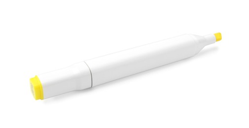 Photo of One double-sided marker pen on white background