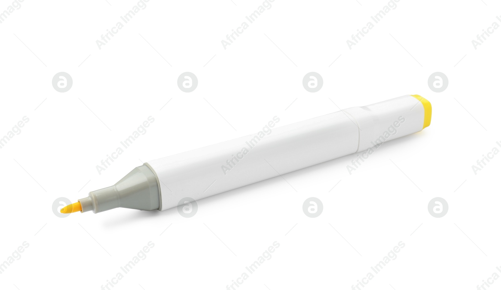 Photo of One double-sided marker pen on white background