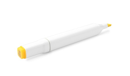 Photo of One double-sided marker pen on white background