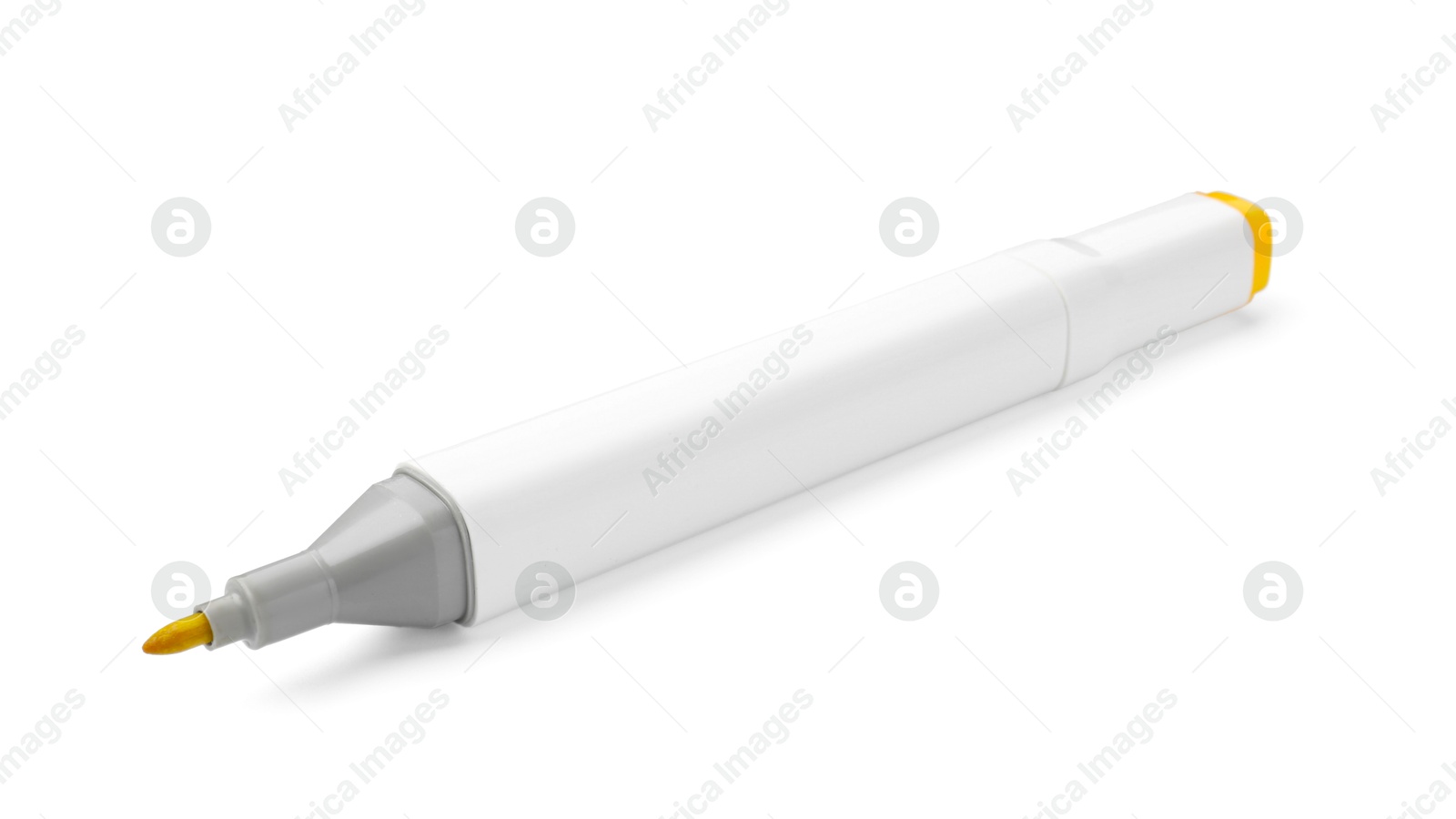 Photo of One double-sided marker pen on white background