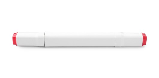 Photo of One double-sided marker pen on white background