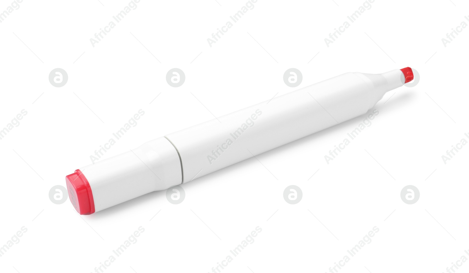 Photo of One double-sided marker pen on white background