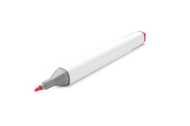 Photo of One double-sided marker pen on white background