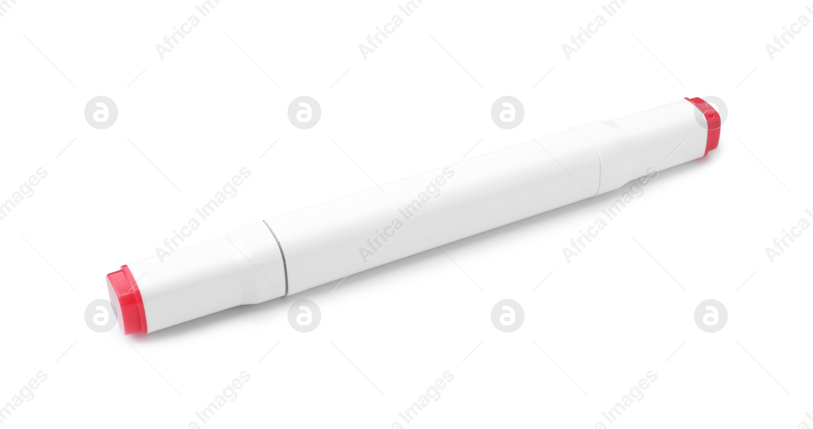 Photo of One double-sided marker pen on white background