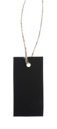Photo of Blank tag with string isolated on white