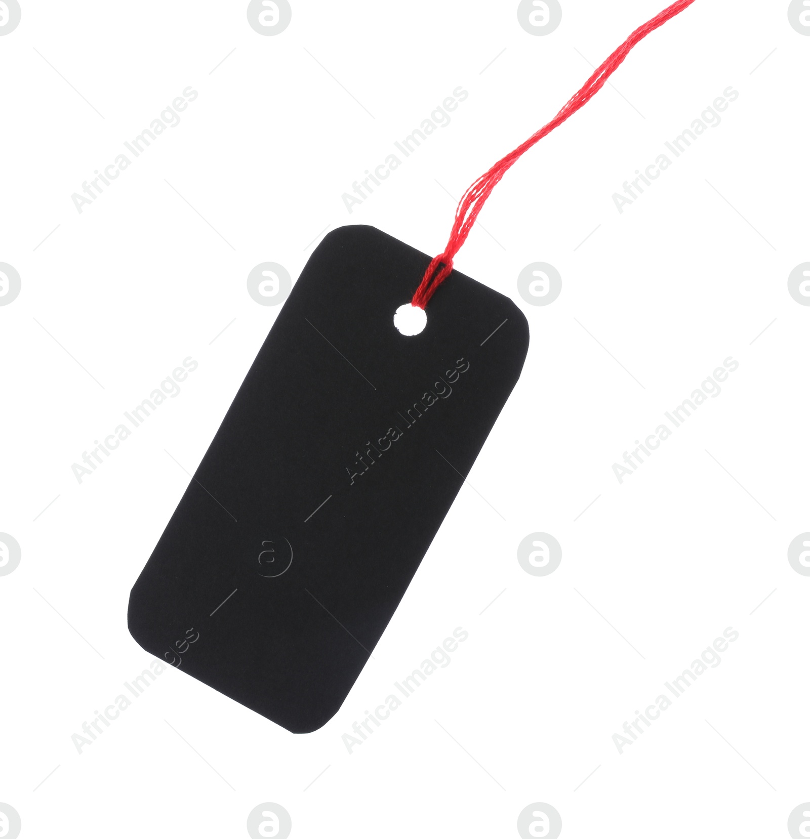 Blank tag with string isolated on white Photo of Blank tag with string isolated on white