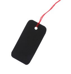 Photo of Blank tag with string isolated on white