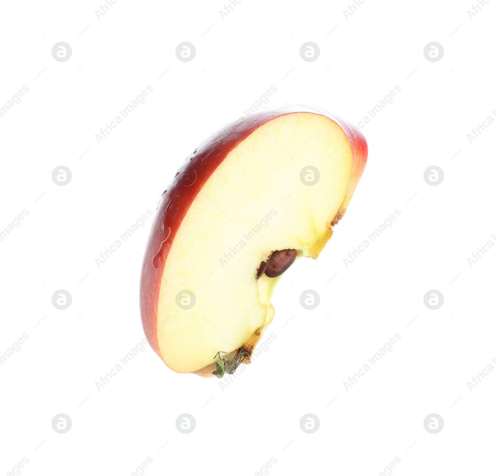 Photo of Slice of fresh ripe apple isolated on white