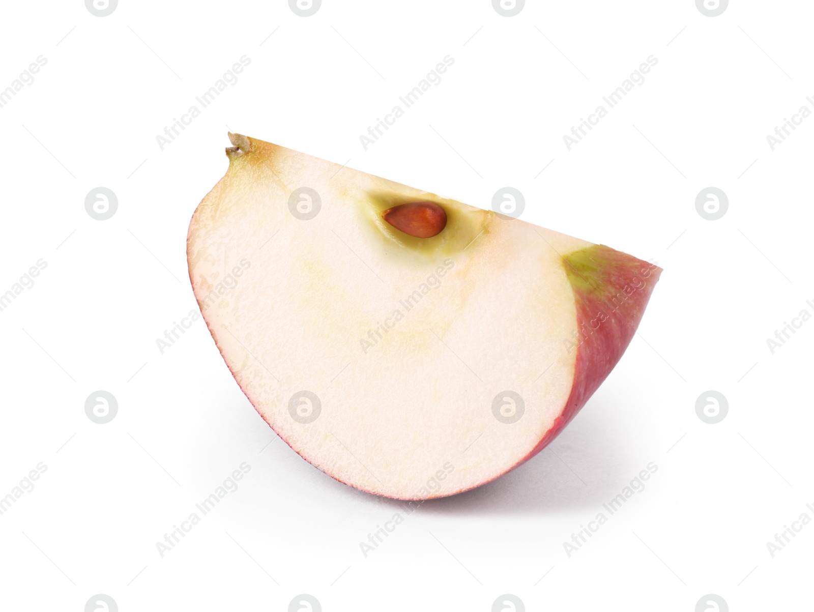 Piece of fresh ripe apple isolated on white Photo of Piece of fresh ripe apple isolated on white