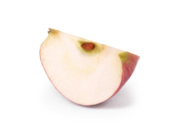 Photo of Piece of fresh ripe apple isolated on white