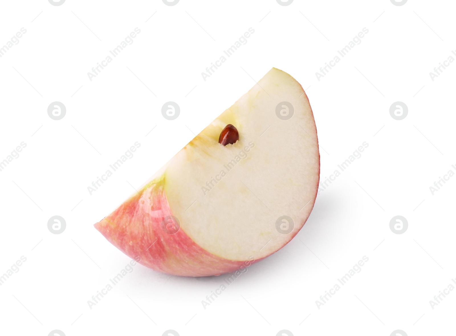 Piece of fresh ripe apple isolated on white Photo of Piece of fresh ripe apple isolated on white