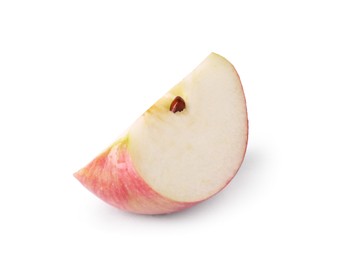 Photo of Piece of fresh ripe apple isolated on white