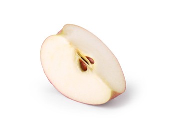 Photo of Piece of fresh ripe apple isolated on white