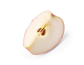 Photo of Piece of fresh ripe apple isolated on white