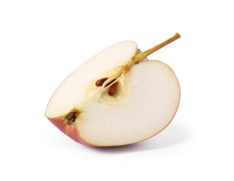 Photo of Piece of fresh ripe apple isolated on white