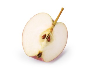 Photo of Piece of fresh ripe apple isolated on white