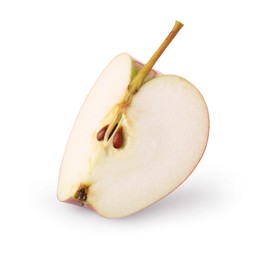 Photo of Piece of fresh ripe apple isolated on white