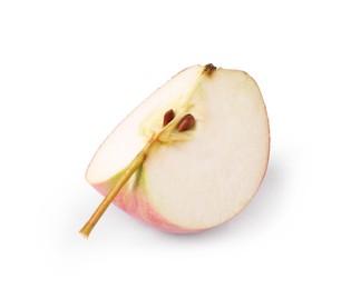 Photo of Piece of fresh ripe apple isolated on white