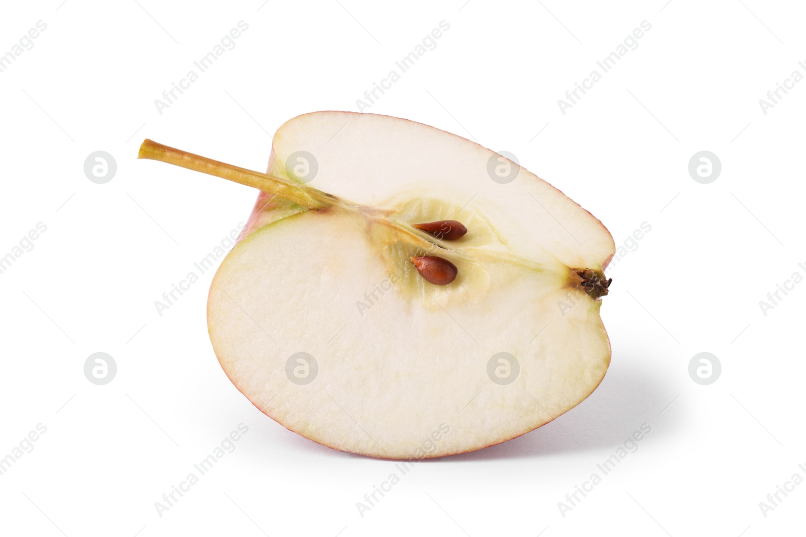 Piece of fresh ripe apple isolated on white Photo of Piece of fresh ripe apple isolated on white