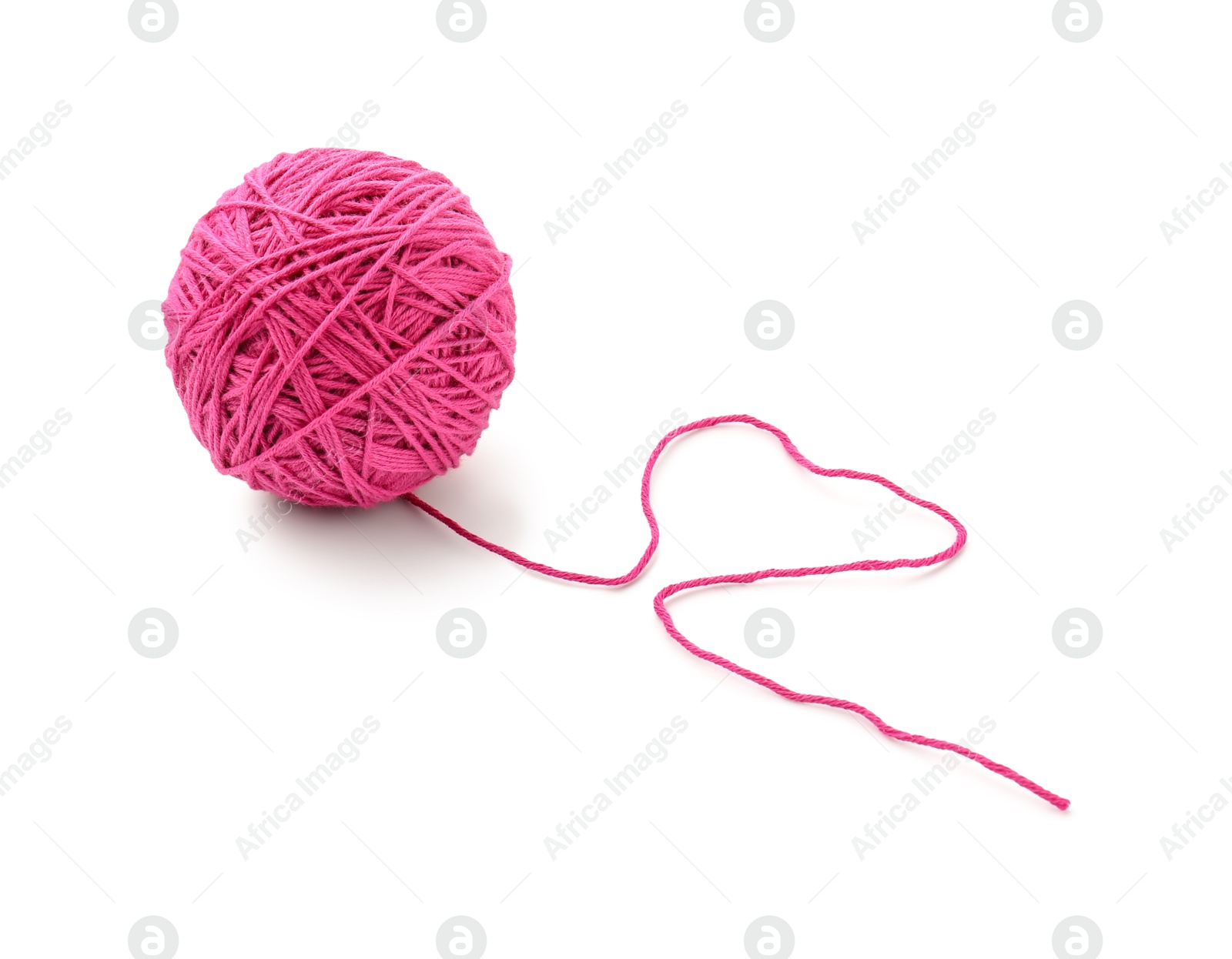 Photo of One ball of yarn isolated on white