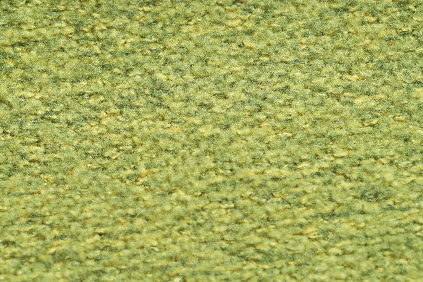 Photo of Texture of green woven fabric as background, top view