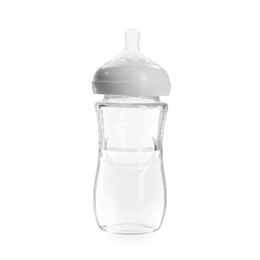 Photo of Feeding bottle with water isolated on white