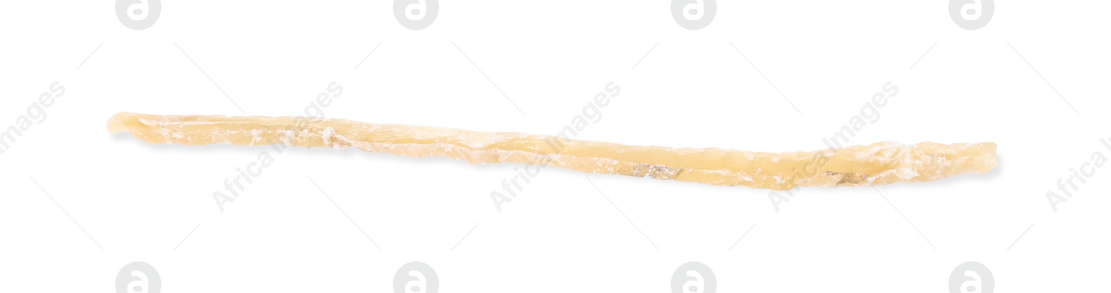 Photo of Piece of dried fish snack isolated on white