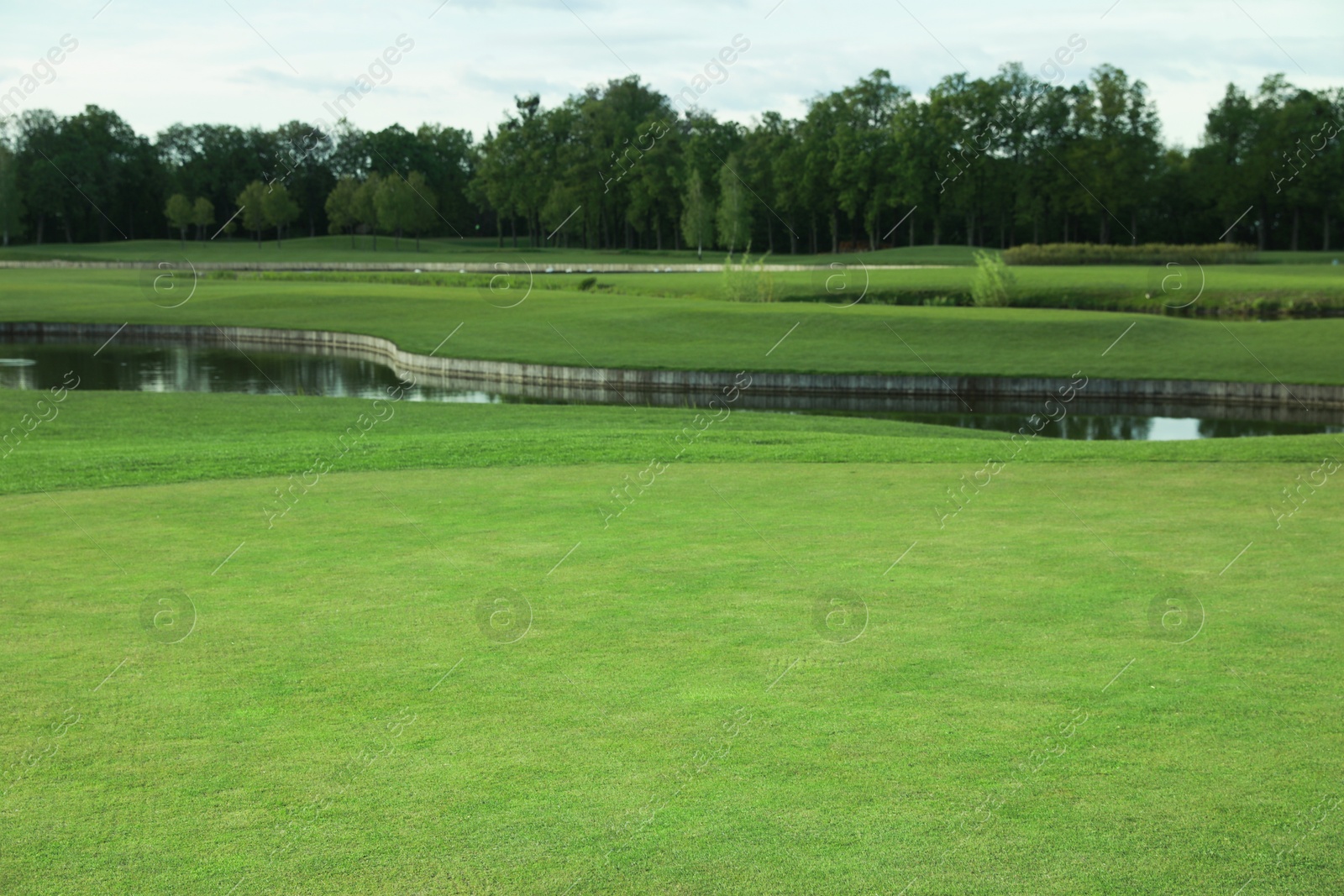 Photo of Beautiful view of golf course on sunny day