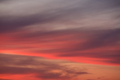 Picturesque view of beautiful sky at sunset