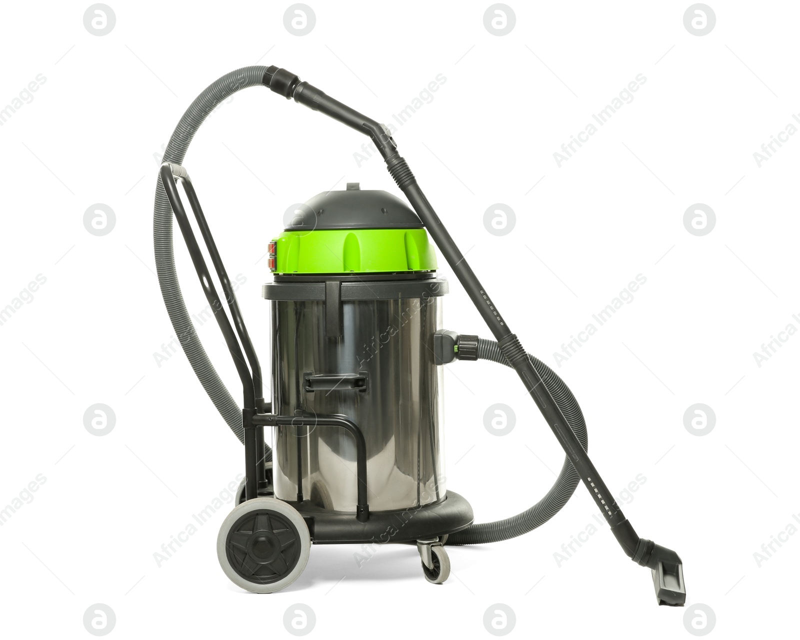 Photo of Vacuum cleaner isolated on white. Cleaning equipment