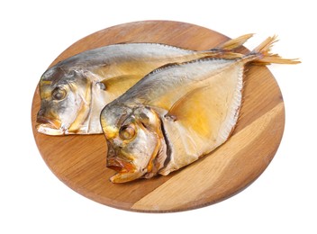 Dried moonfish isolated on white. Salty snack