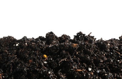 Photo of Pile of fresh soil isolated on white