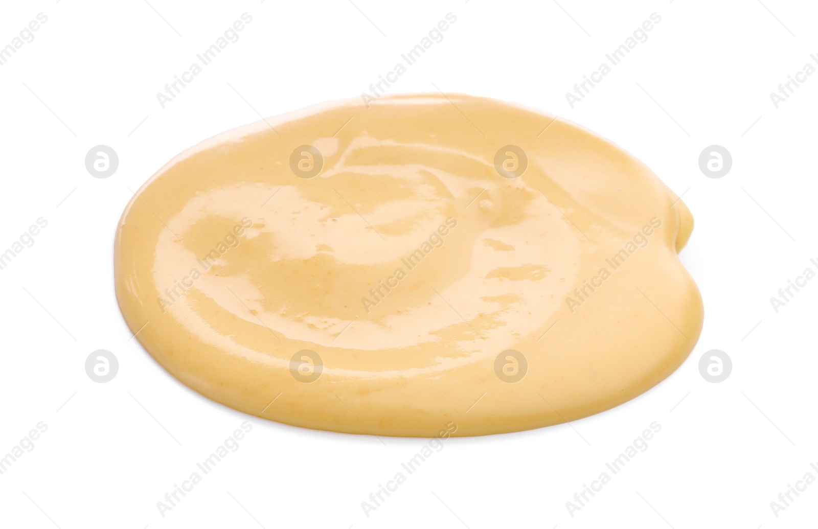 Tasty cheese dipping sauce isolated on white Photo of Tasty cheese dipping sauce isolated on white