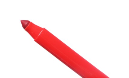 Photo of One red marker isolated on white. Art supply